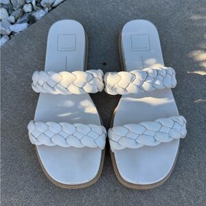 Dolce Vita Ivory Braided Slides